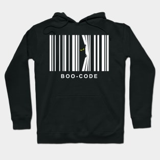 Boo Code Funny Halloween Barcode Scary Eyes Monster Hoodie